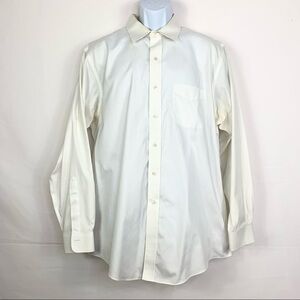 Brooks Brother Men’s Shirt White Buttons 17-35